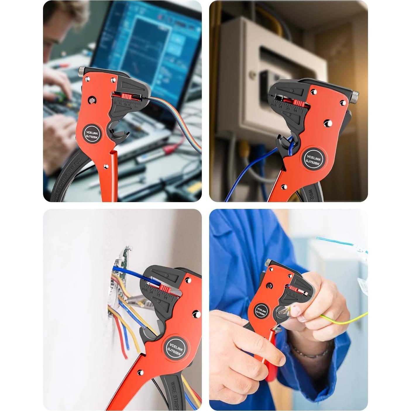 Destripador de Cables Automático VCELINK 2 en 1 Ajustable Negro