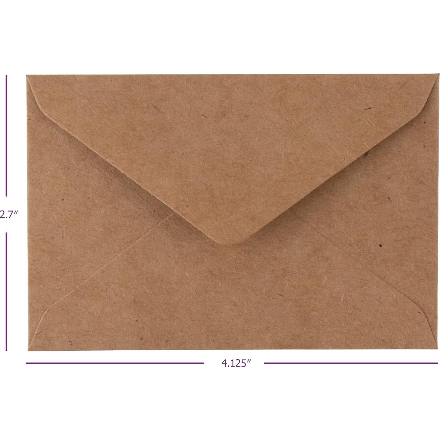 Mini Sobres Kraft Gummed Purple Q Crafts 10.16x6.86cm 60 Pzas