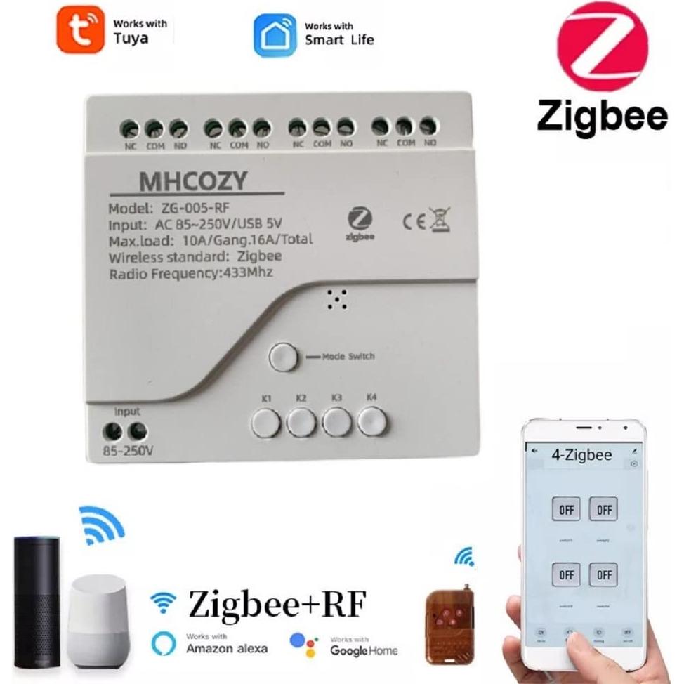Interruptor Relé Inalámbrico Zigbee MHCOZY 4CH 85-250V