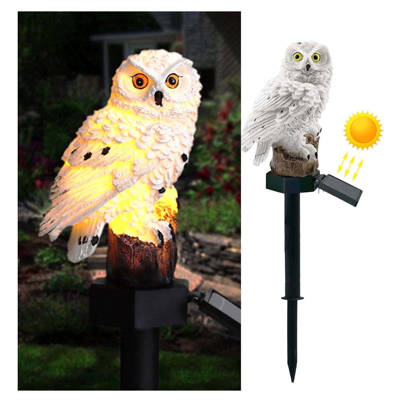 Luz Solar de Jardín DOUBLE 2 C Estaca LED Impermeable Búho