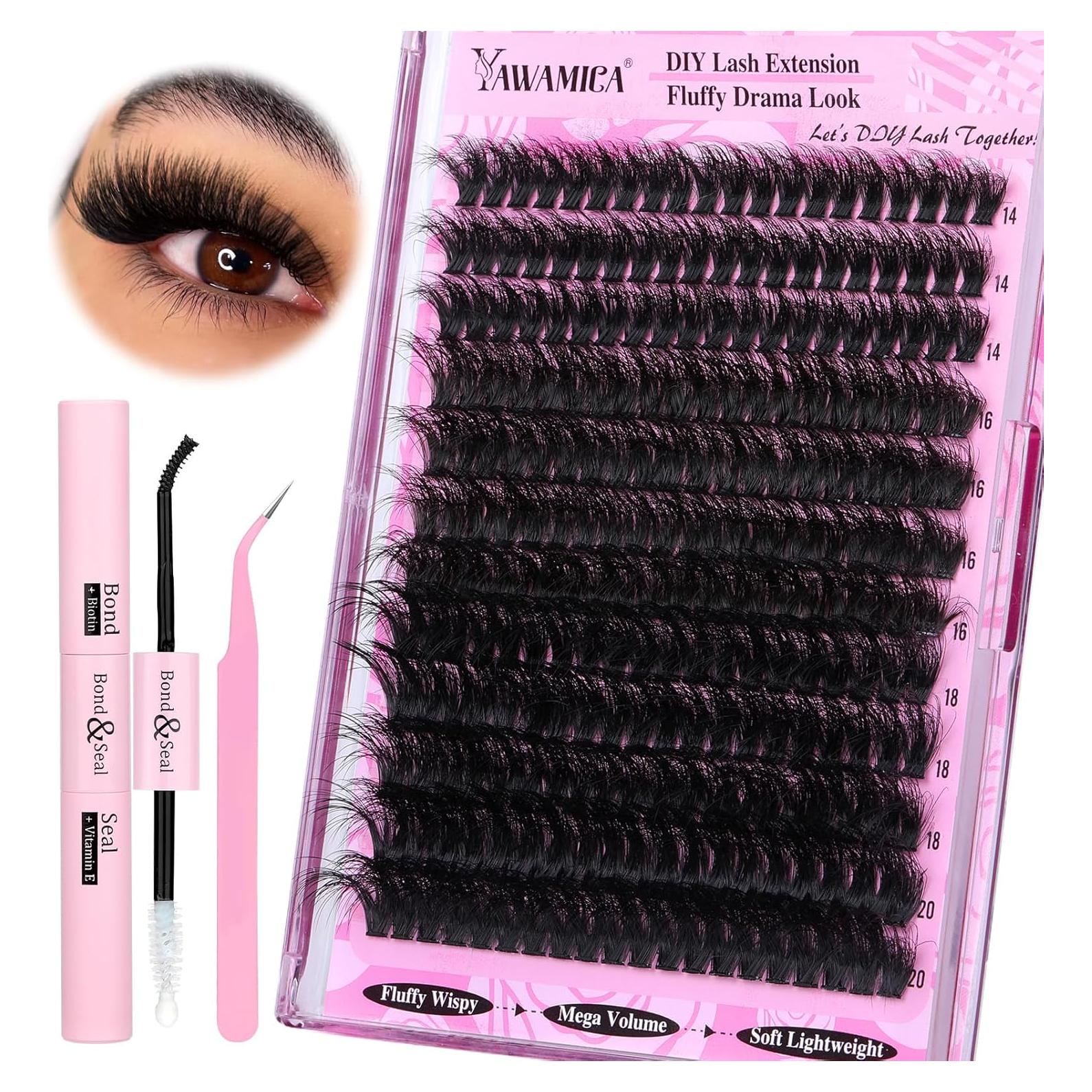 Kit de Extensión de Pestañas Yawamica 200D 14-20mm DIY