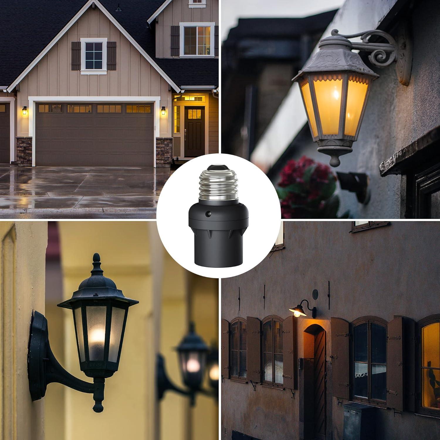 Toma de Sensor de Luz DEWENWILS E26/E27 Automática 6 Unidades