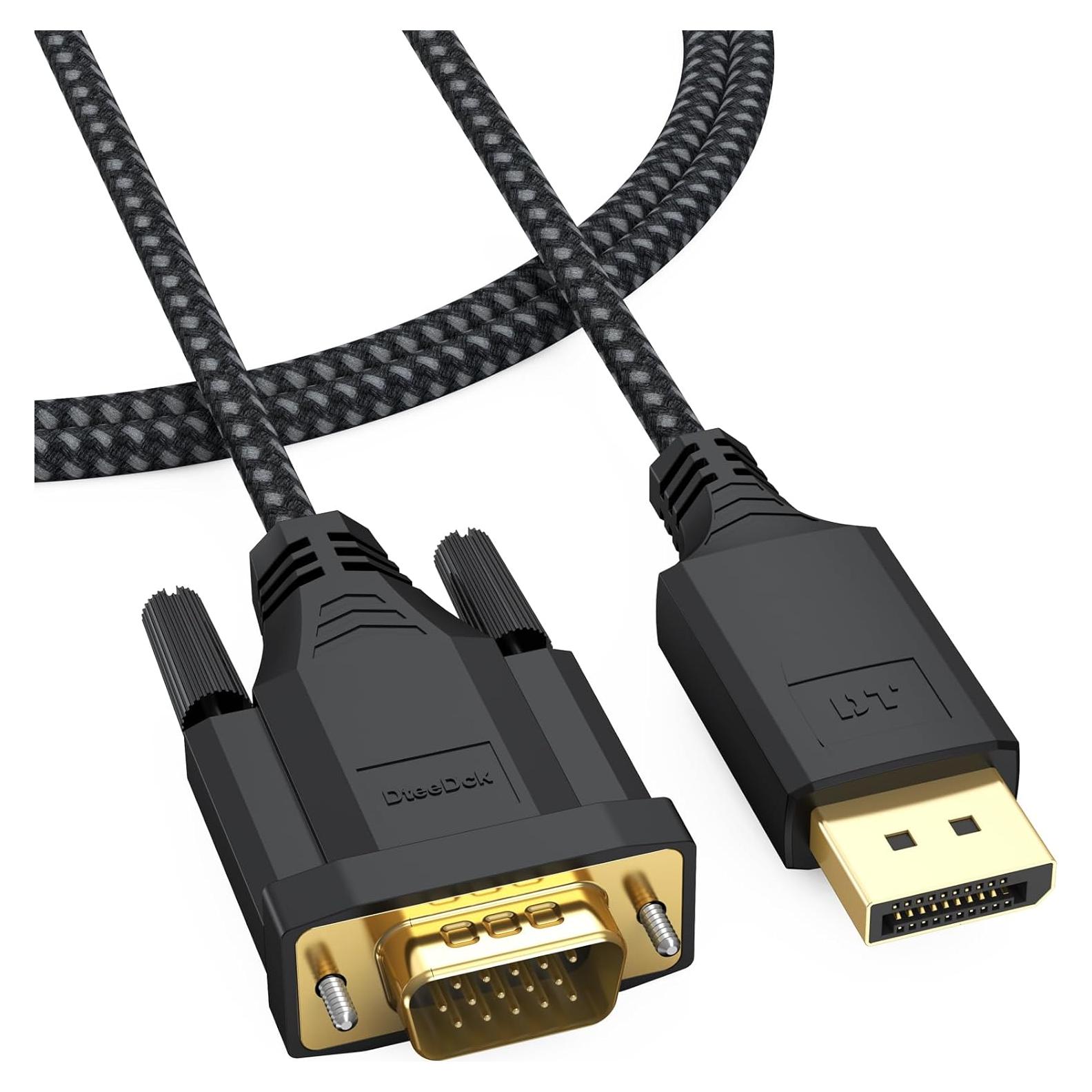 Cable DisplayPort a VGA 0.91m DteeDck 1080P Plug and Play