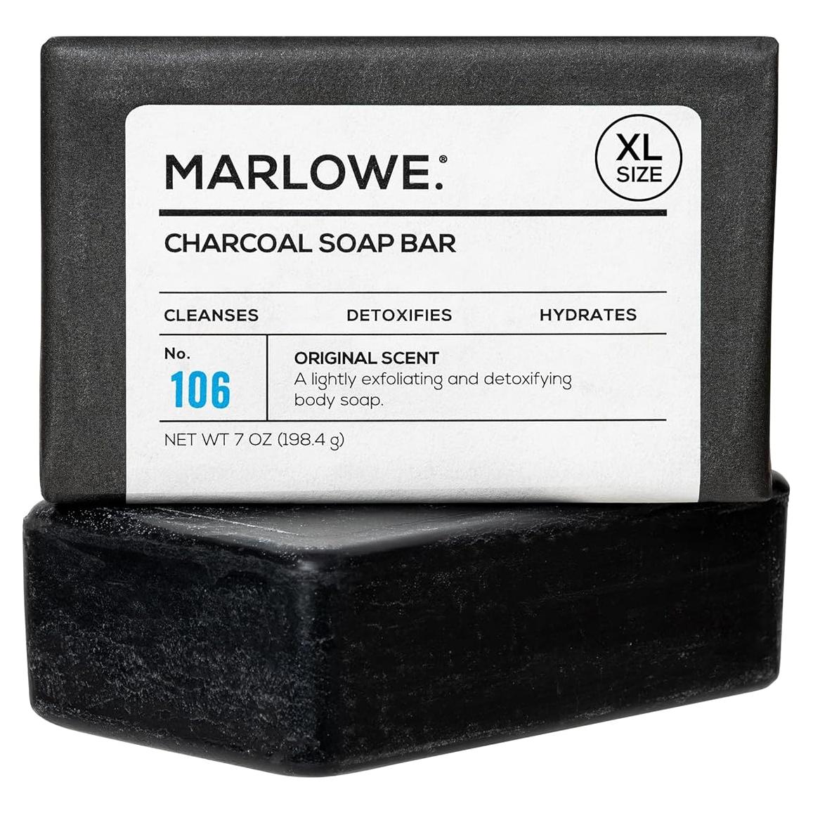 Jabón de Carbón MARLOWE. 198 g - Limpiador Hidratante Masculino