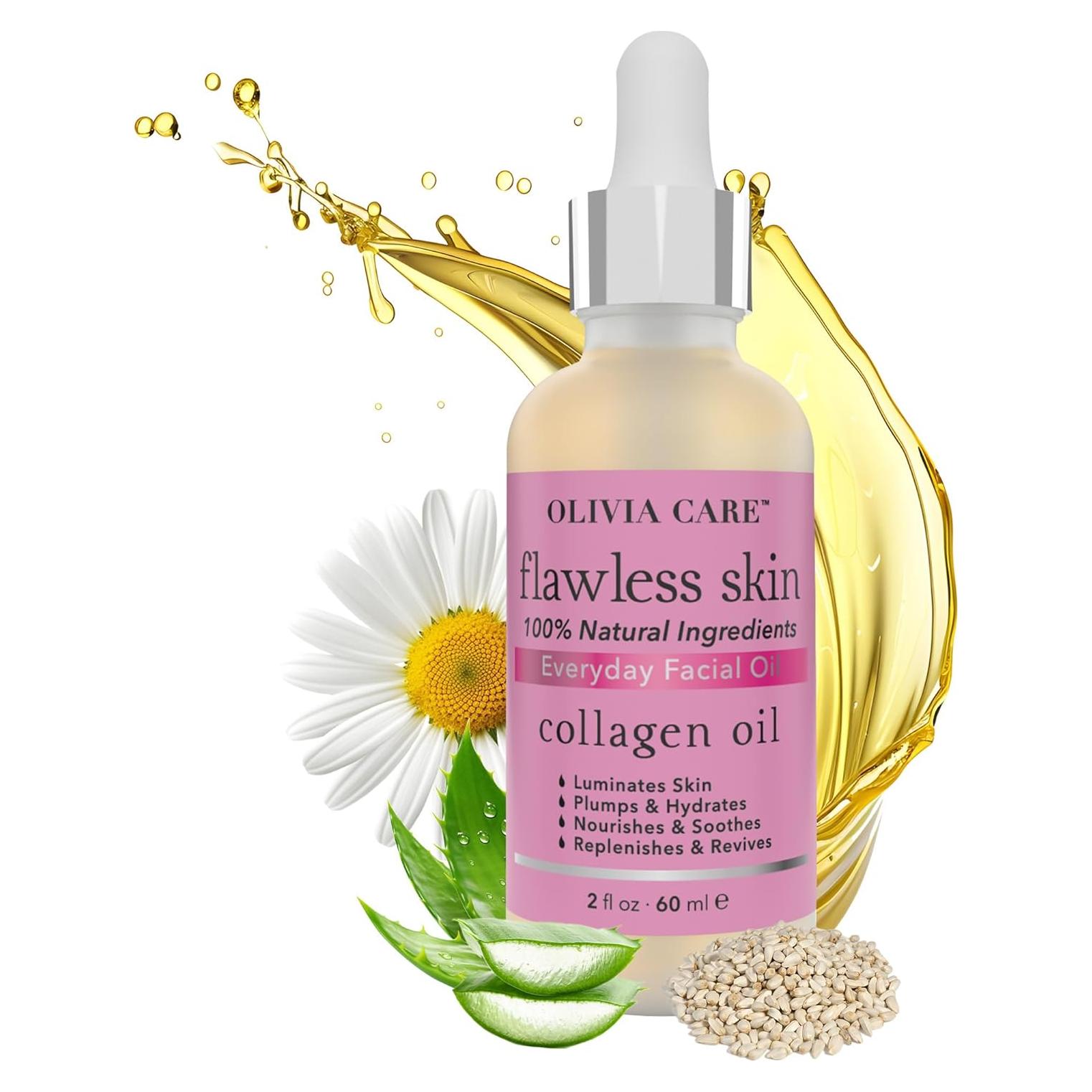 Aceite Facial de Colágeno Olivia Care 59 ml - Hidratante Natural