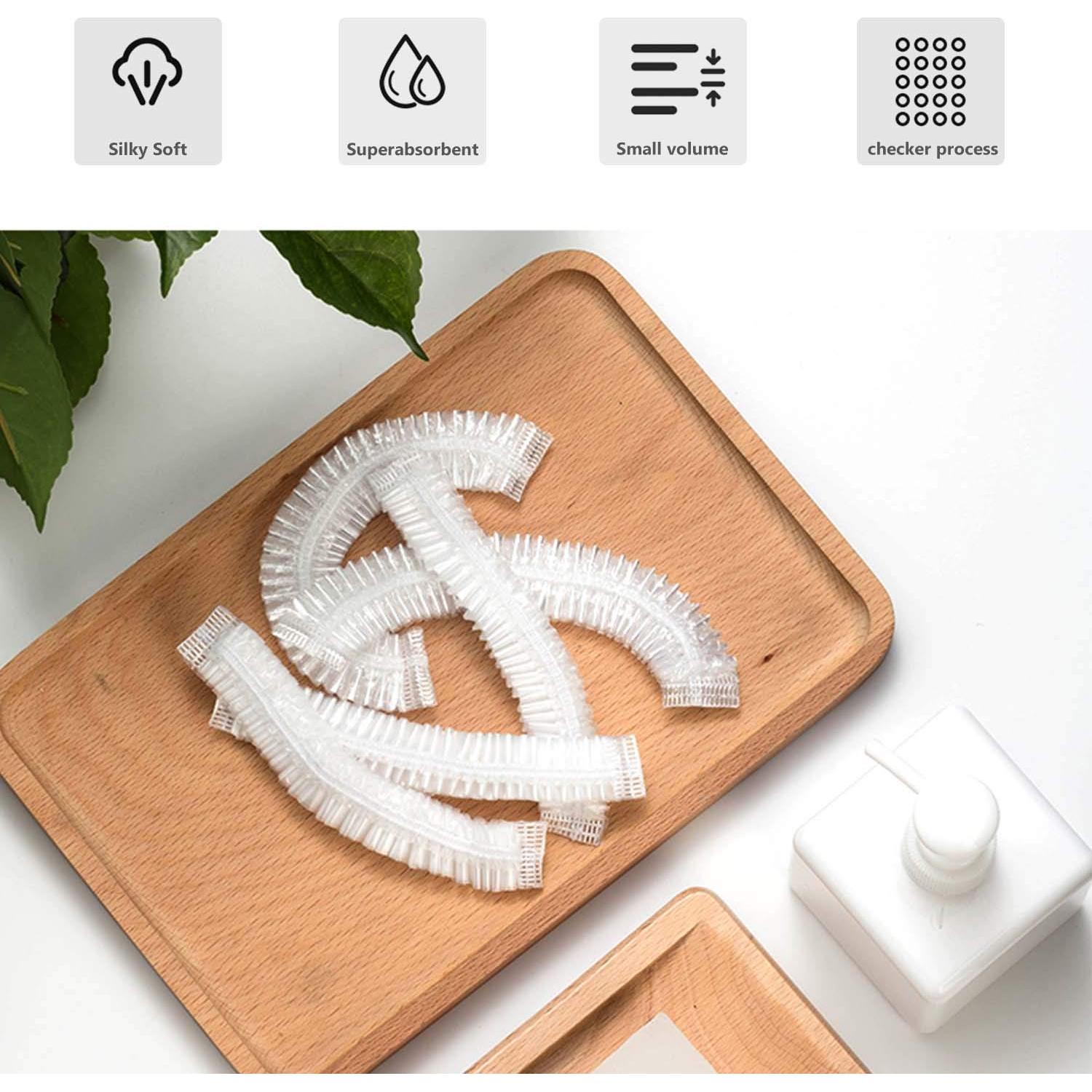 Gorras de Ducha Desechables YIZIJIZI 30 Piezas Impermeables