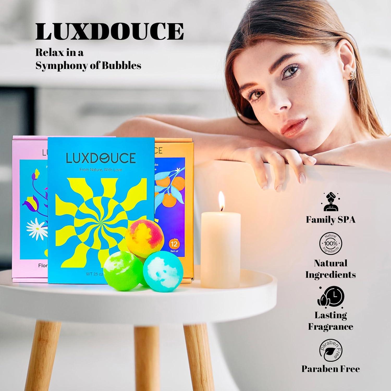 Juego de 24 Bombas de Baño LUXDOUCE - Aromas Florales y Frutales