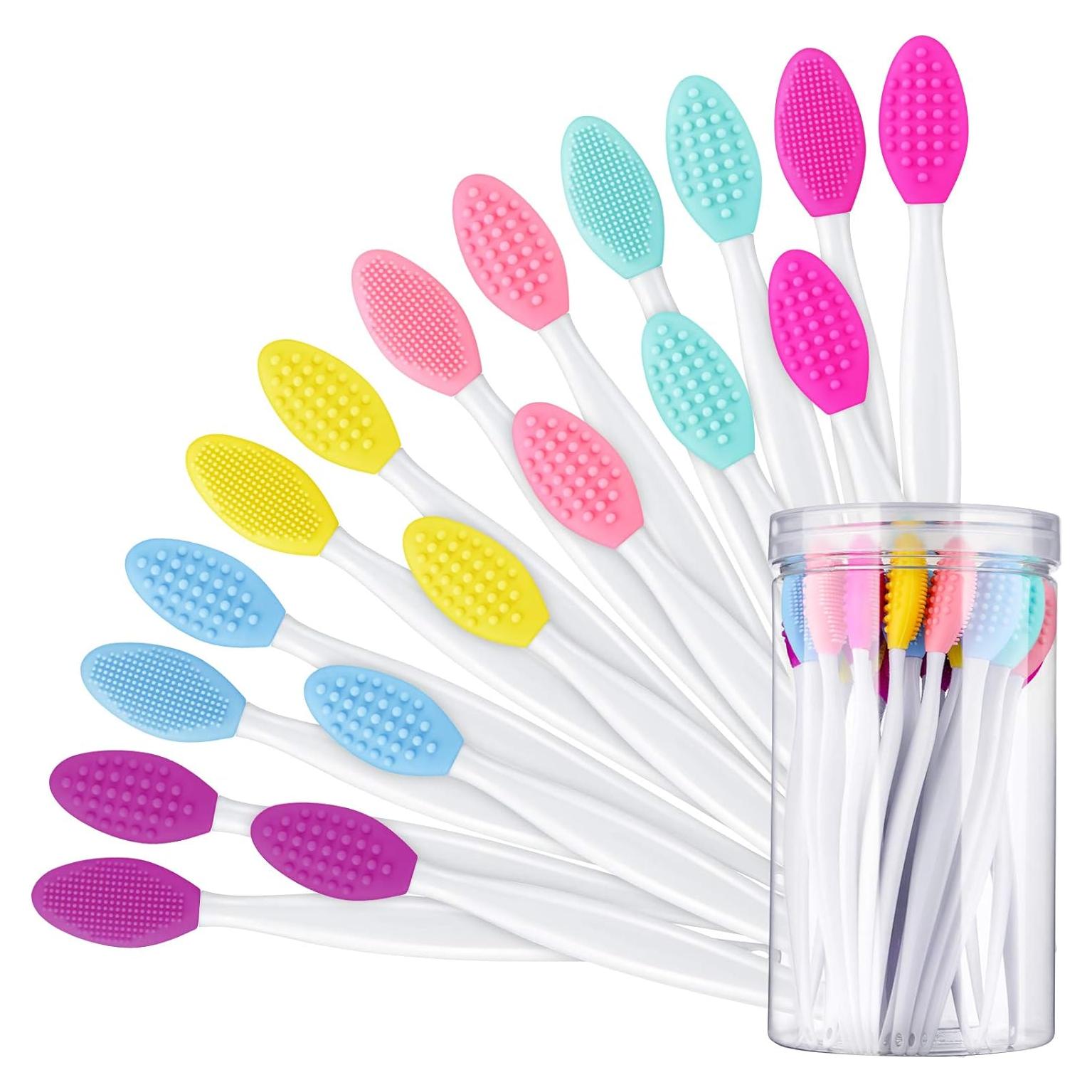 24 Cepillos Exfoliantes de Silicona Patelai para Labios