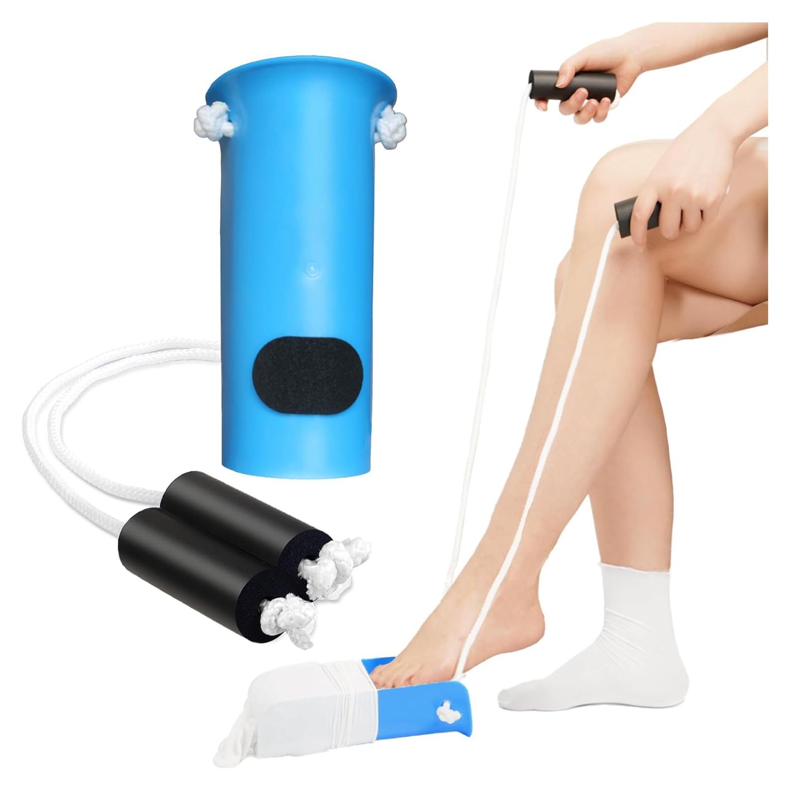 Asistente para Poner Calcetines Yitobecka Azul - Fácil Uso