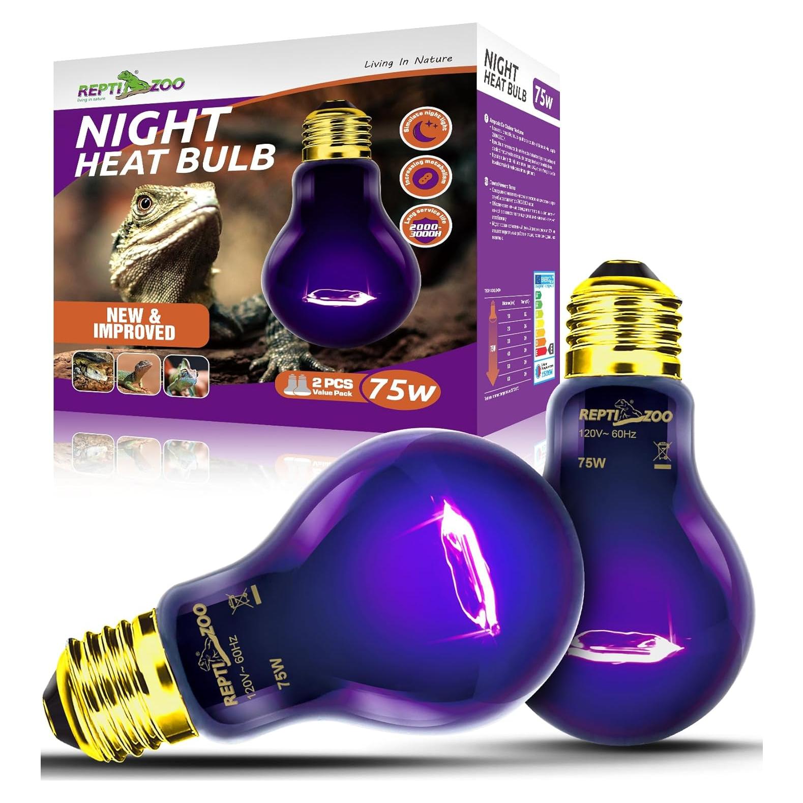 Lámpara de Calor Nocturna para Reptiles REPTI ZOO 75W E26/E27