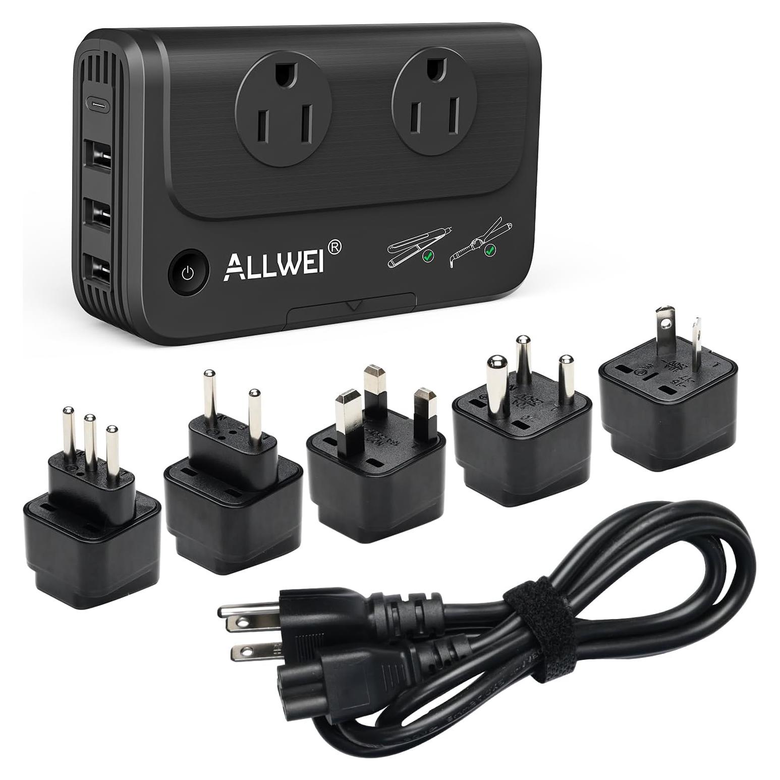 Convertidor de Voltaje ALLWEI 220V a 110V para Viajes