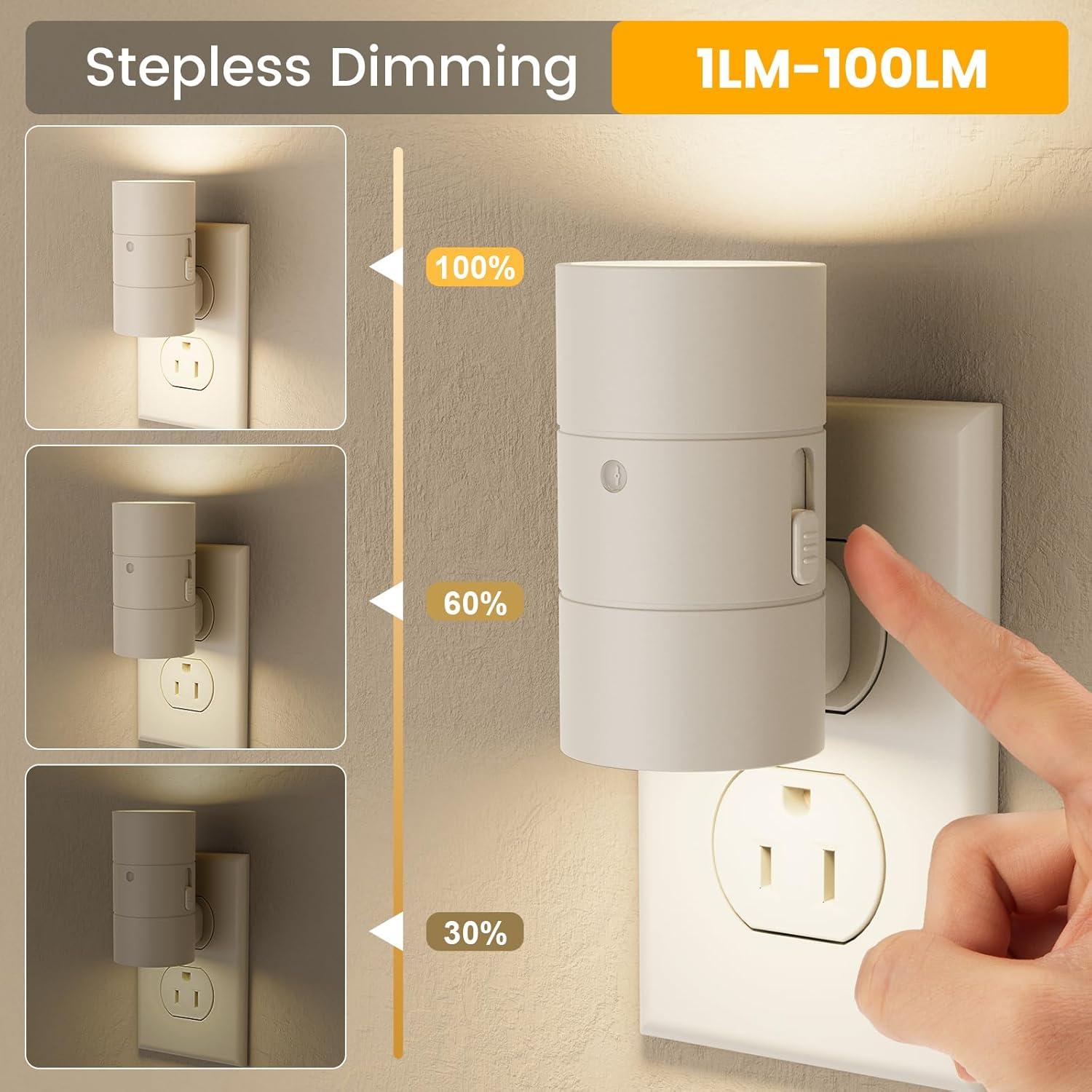Luz Nocturna LED Regulable VOLISUN 2 Paquete 3000K 4500K Ámbar