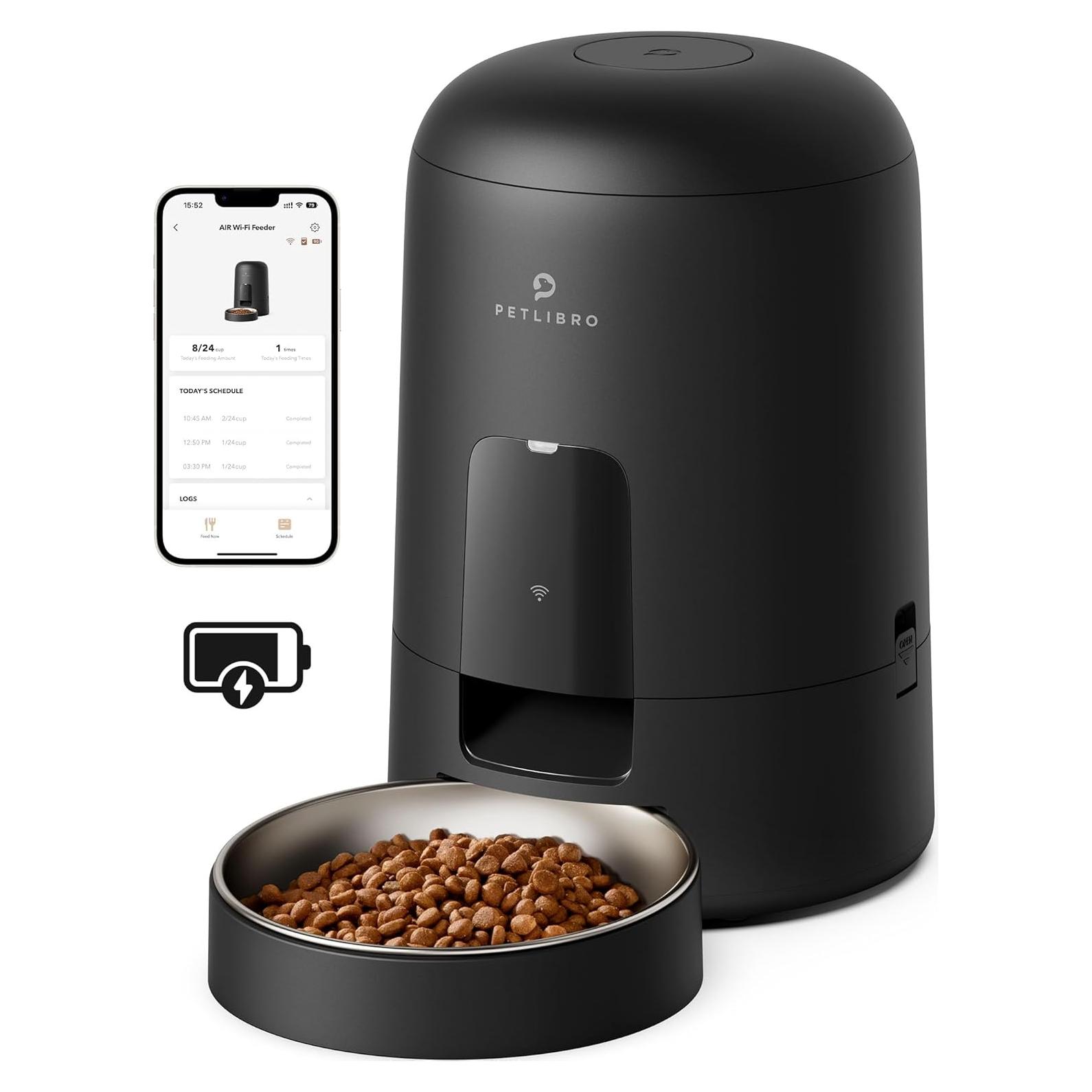Dispensador Automático de Comida PETLIBRO 2L Wi-Fi Negro