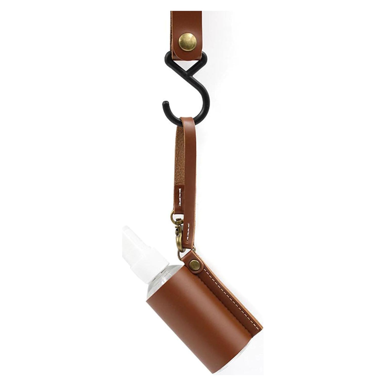 Soporte para botella desinfectante VKSG 60ml - Cuero PU