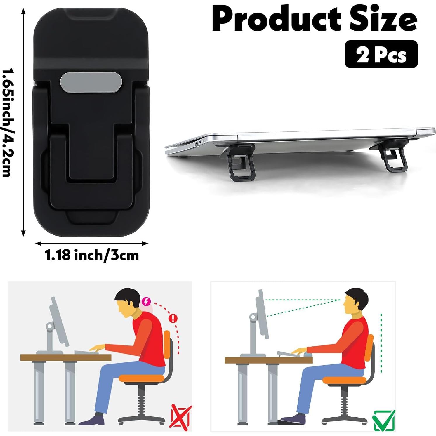 Soporte de Laptop Plegable YUXIANLB de Aleación de Zinc Negro