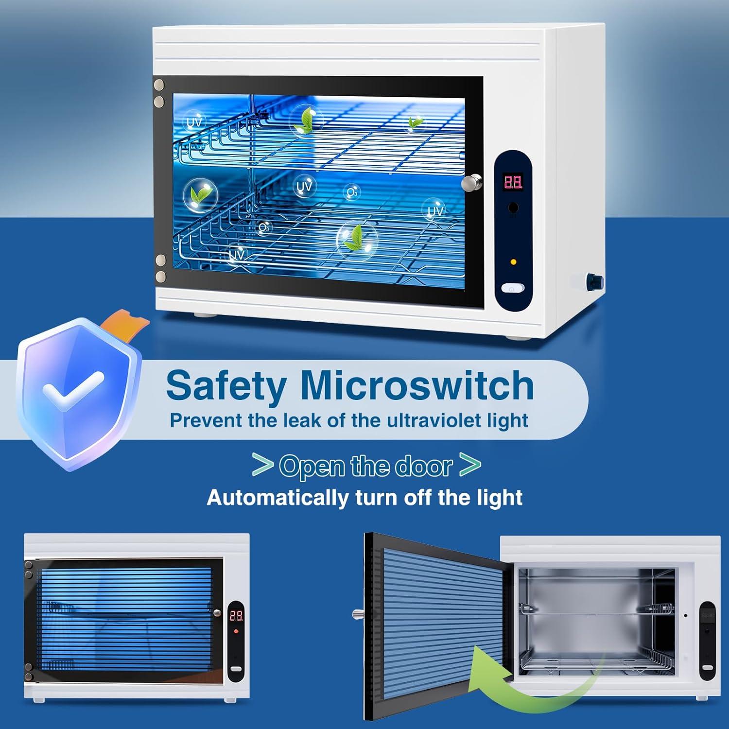 Máquina de Limpieza UV 17L BRBLUERISE para Herramientas de Uñas