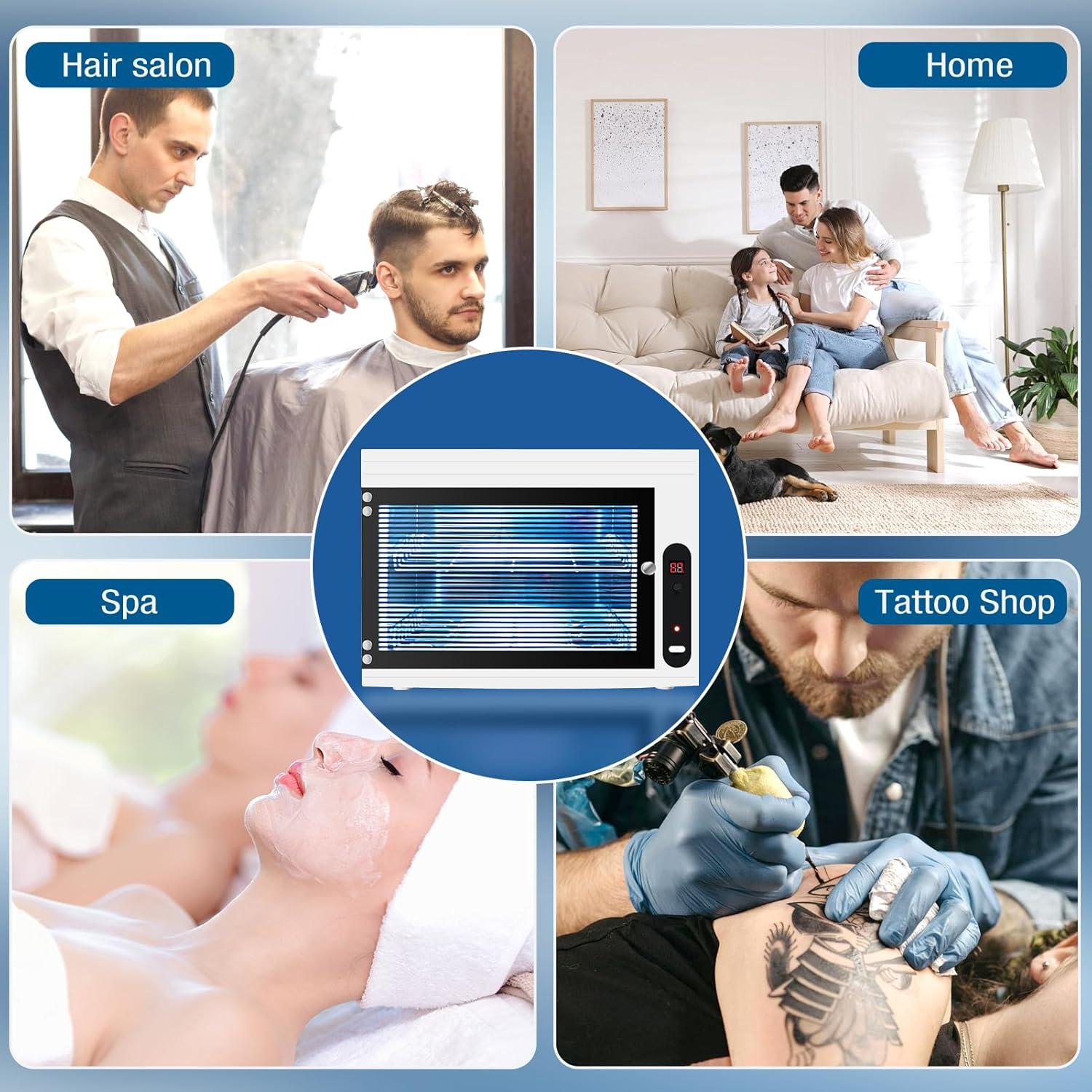 Máquina de Limpieza UV 17L BRBLUERISE para Herramientas de Uñas