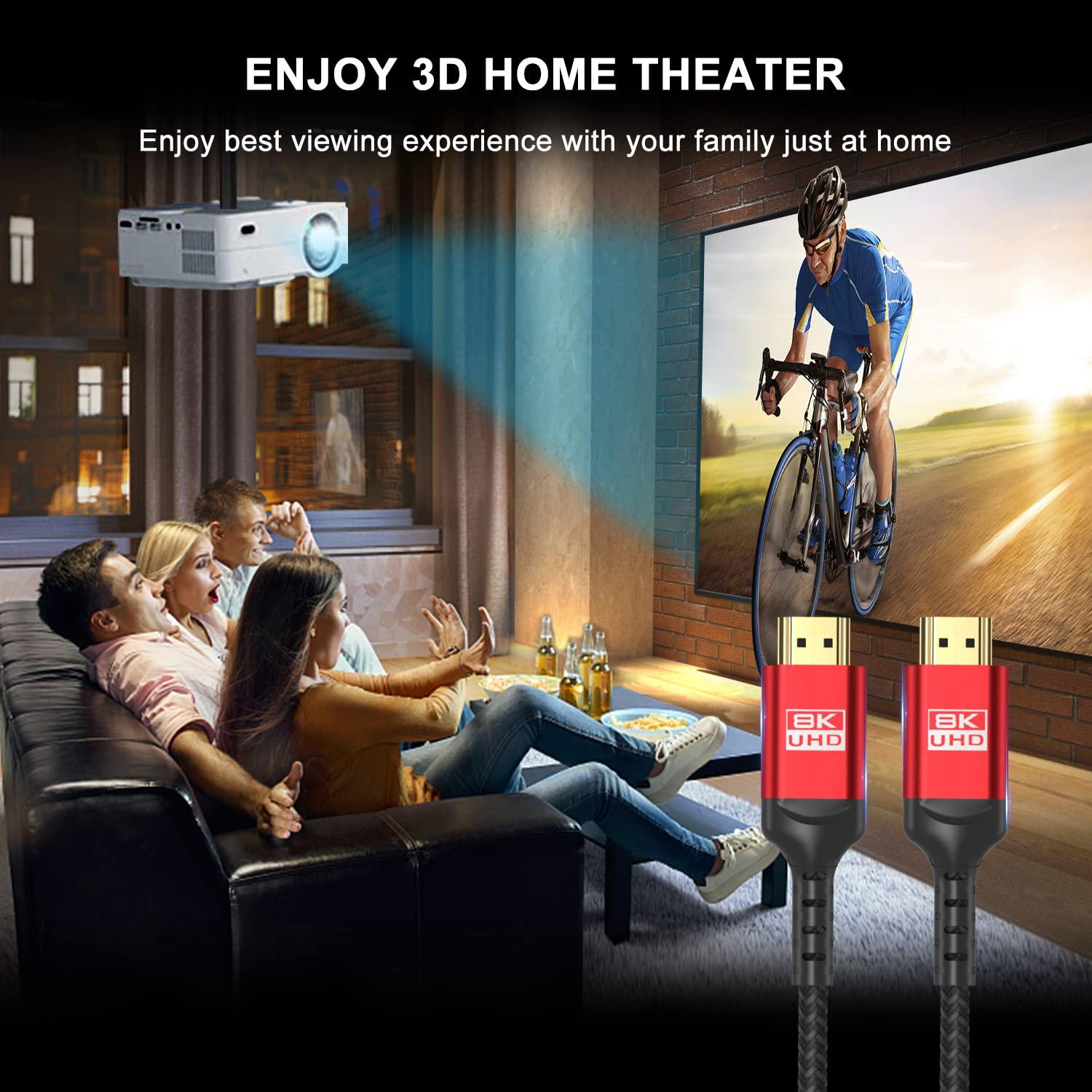 Cable HDMI 8K ALLEASA 0.61 m Alta Velocidad 48Gbps