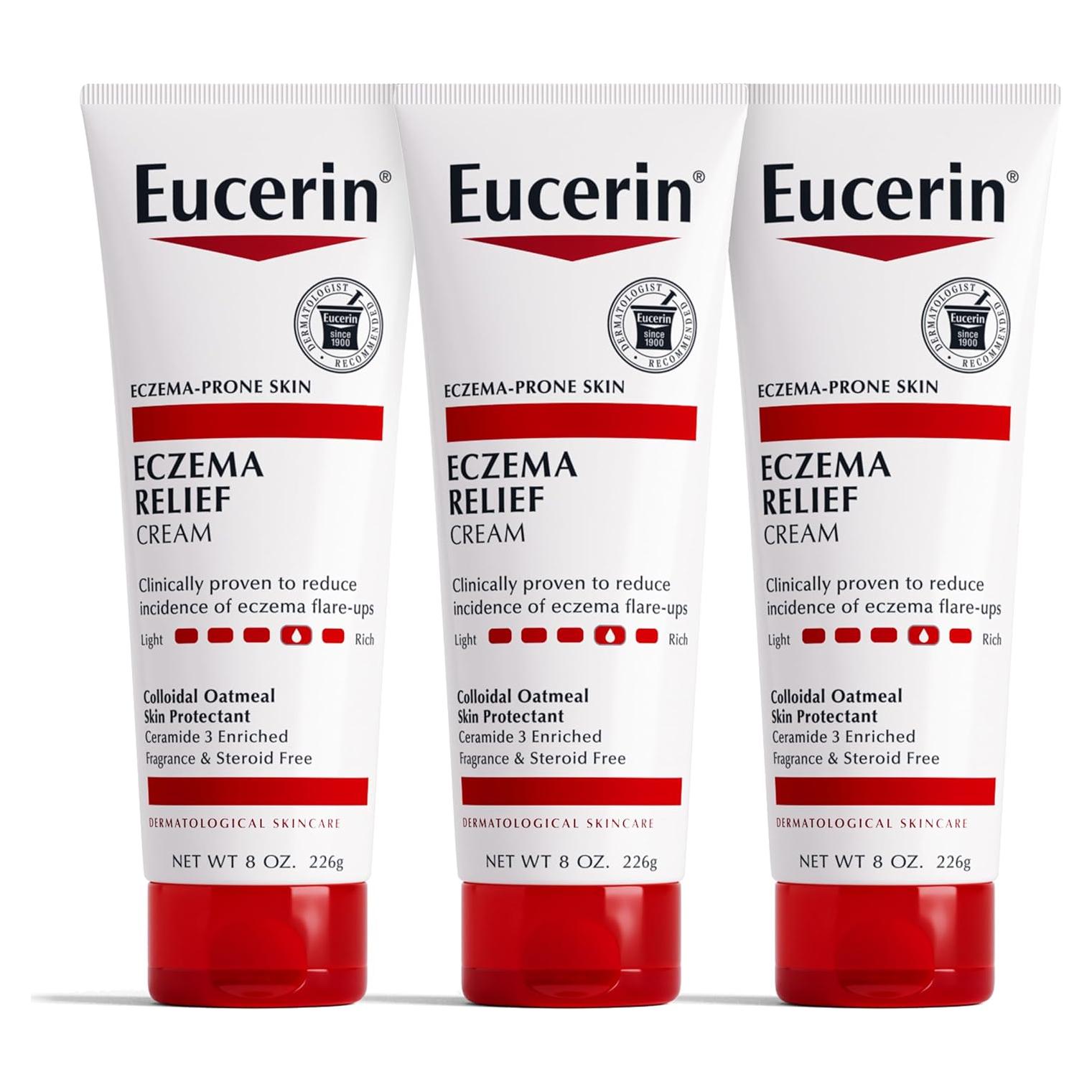 Crema Eucerin Alivio Eczema 3 Tubos 226.8 g Hidratante