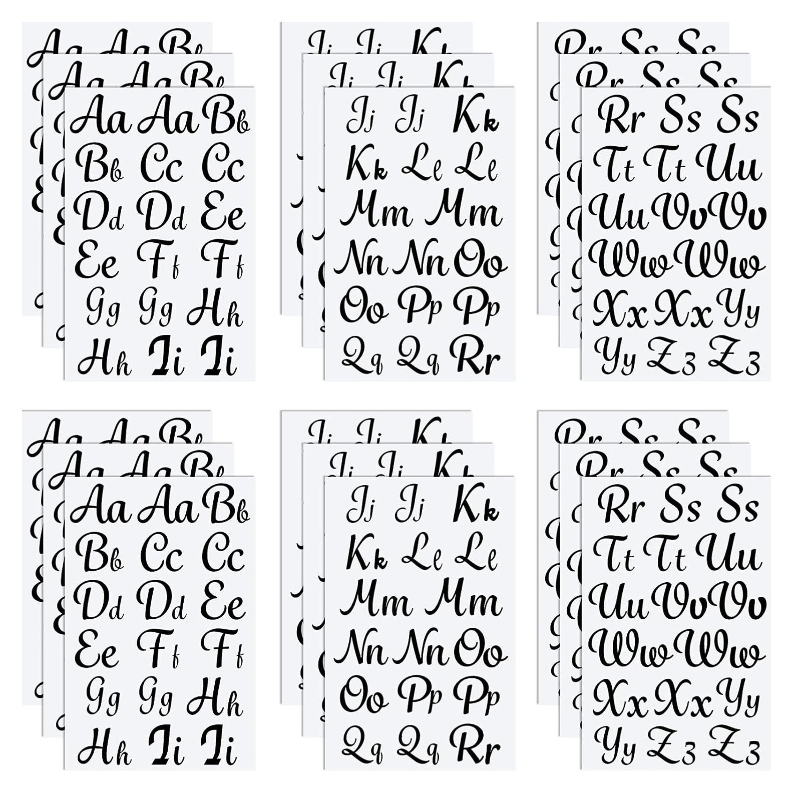 18 Letras de Planchar Outus en PU Negro para Manualidades