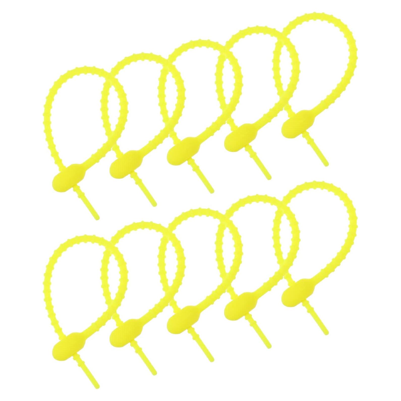 Bridas de Silicona Reutilizables MECCANIXITY 30 Pcs 15 cm Limón