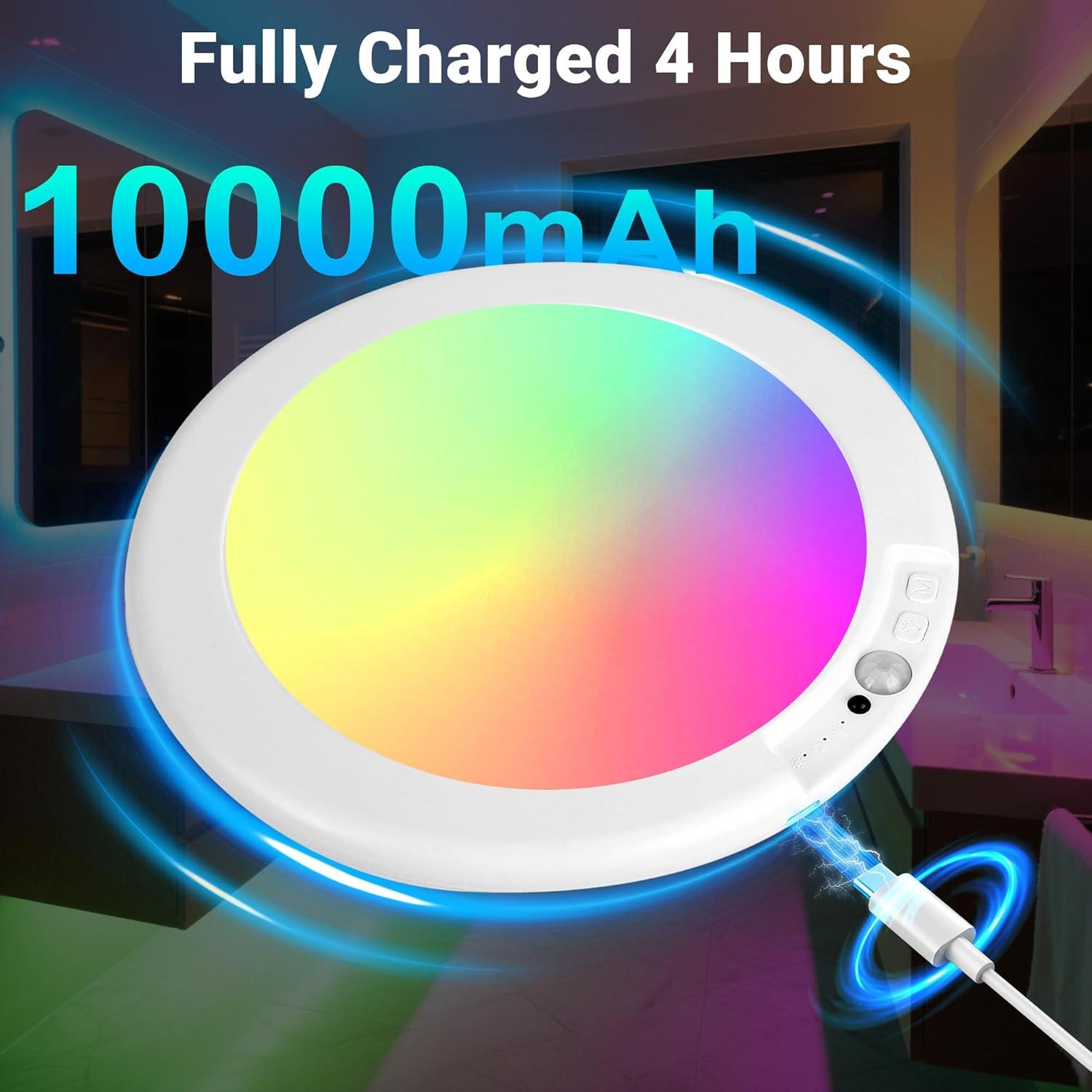 Luz de Ducha LED Rodalims con Control Remoto y Sensor 1 Paquete