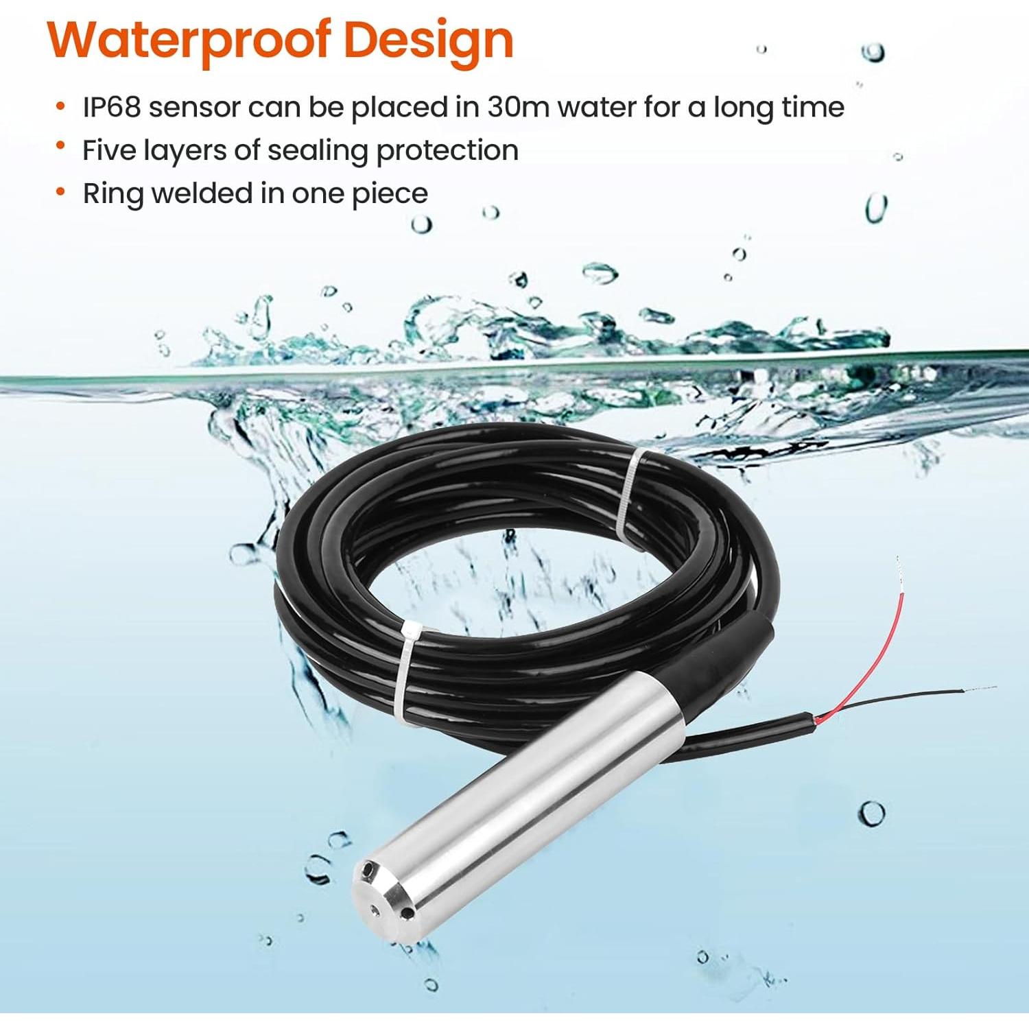 Sensor de Nivel de Agua EIMSOAH 0-1m 24VDC 4-20mA IP68