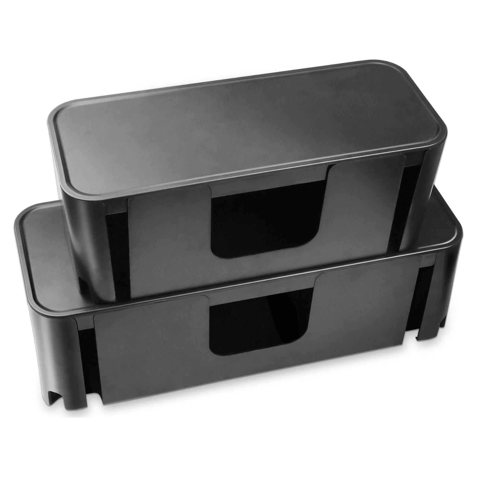 Caja Organizadora de Cables Autonne Grande y Mediana Negra