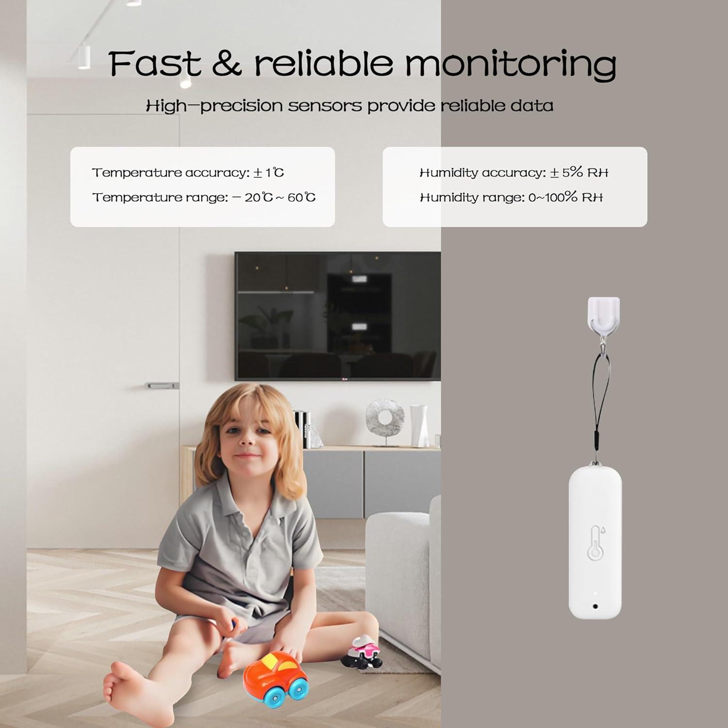 Sensor de Termómetro e Higrómetro WiFi Wayfuture TH11Y Blanco