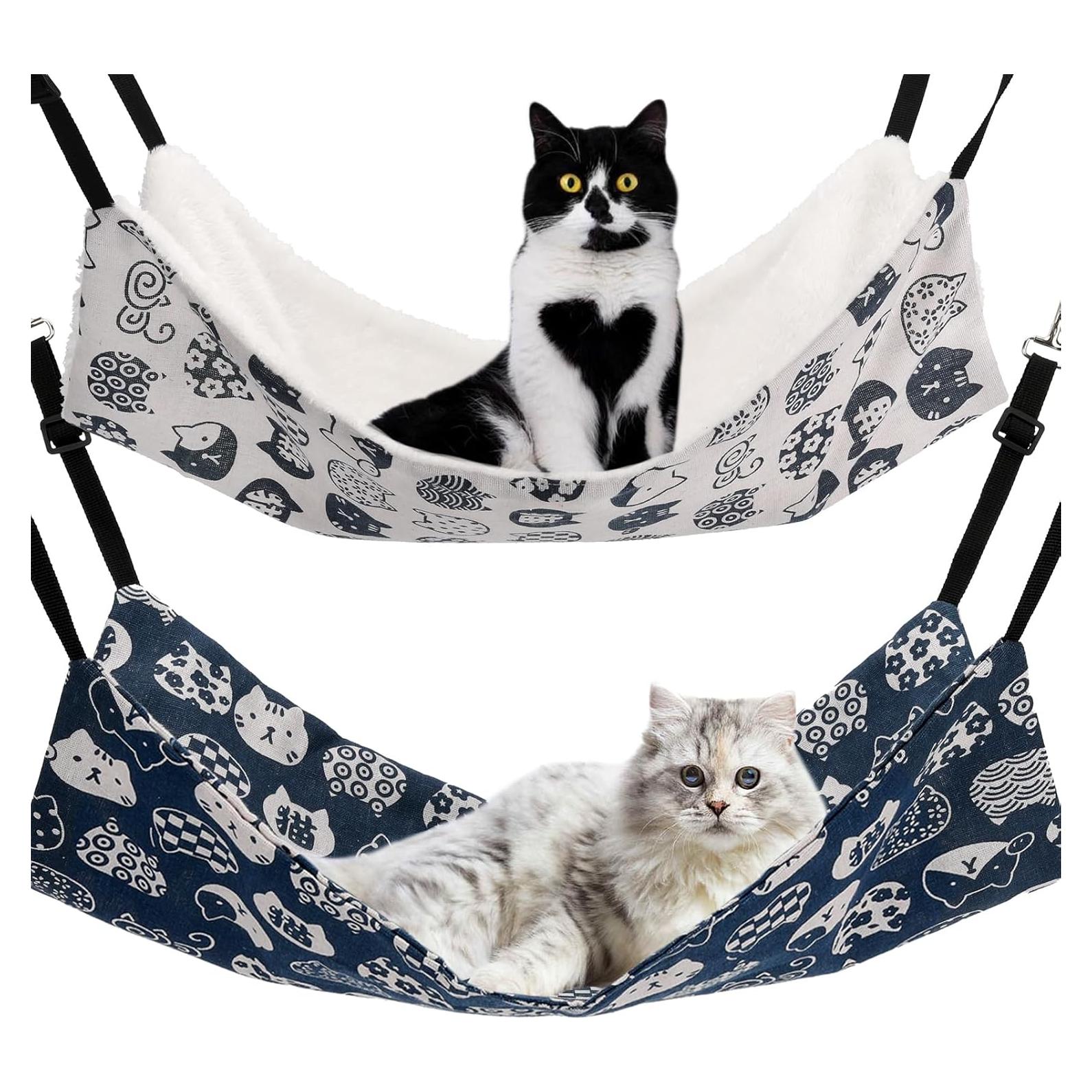 Hamaca para Gato Admaison 2 Pack Reversible Ajustable 50x35cm