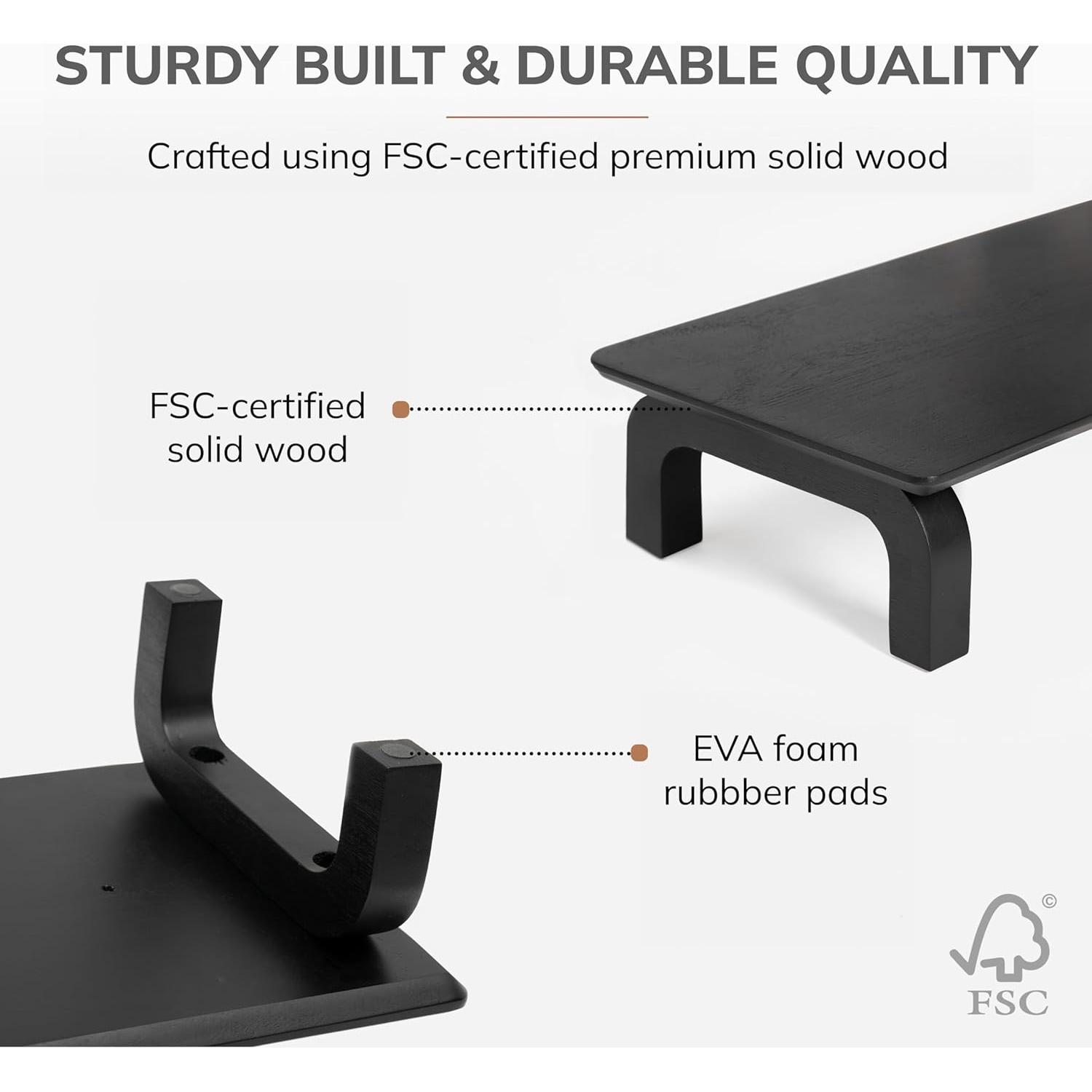 Soporte para Monitor Anji Mountain - Elevador Ergonómico Negro