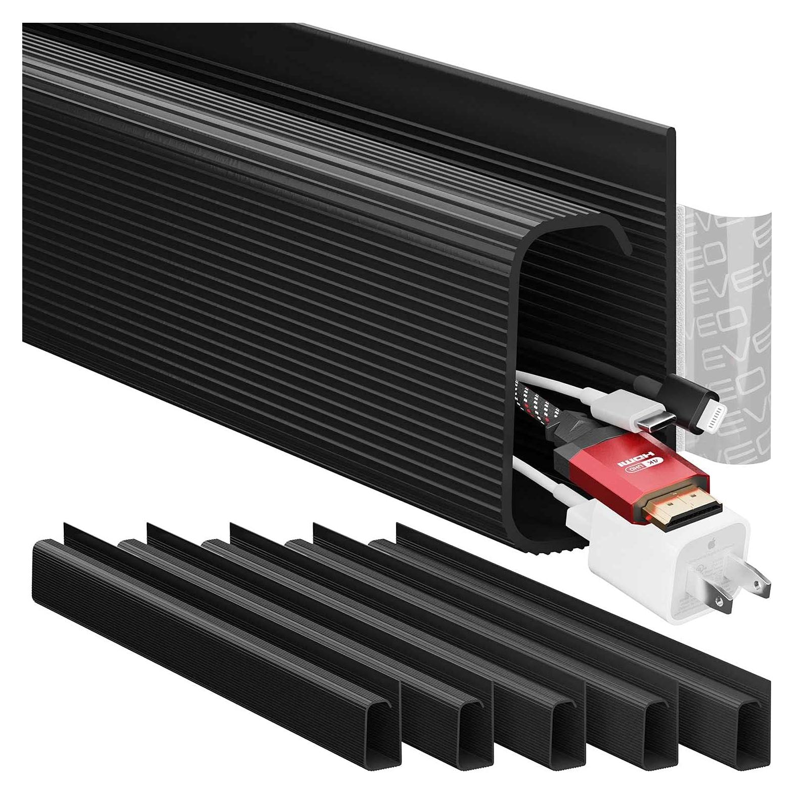 Kit de Gestión de Cables EVEO 6 Unidades Negro 243,84 cm