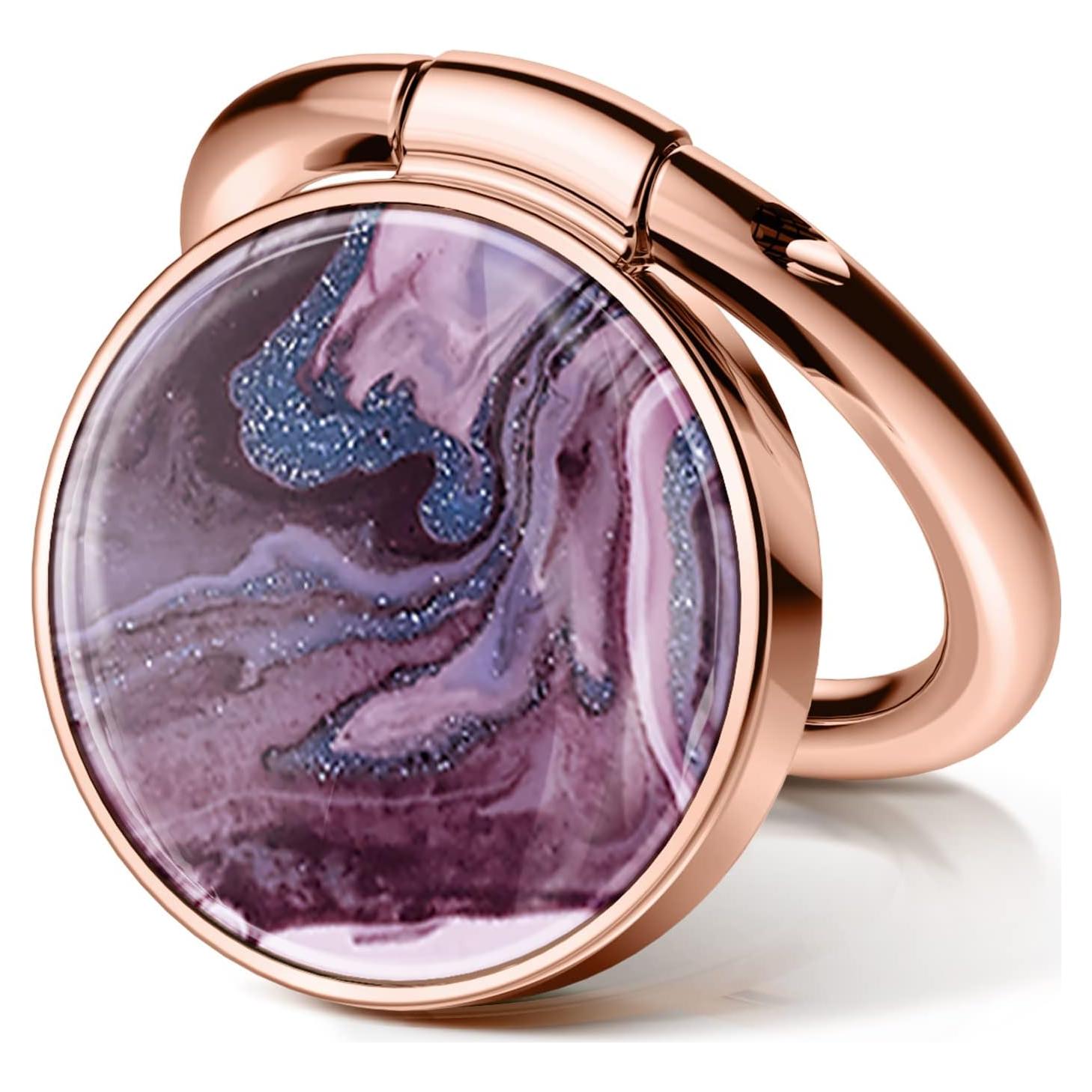 Soporte para anillo de teléfono GVIEWIN Marble 360° Arena/Púrpura