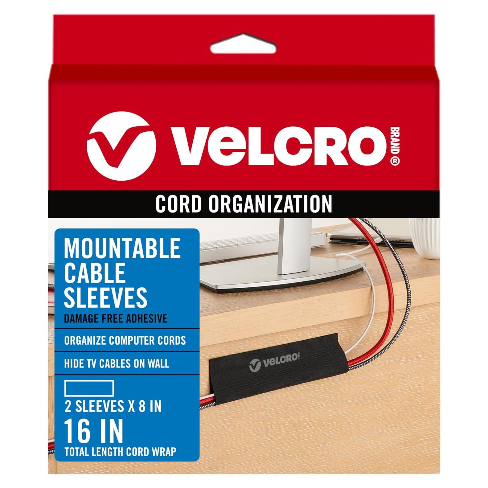 Manga de Cable Montable VELCRO 20,32 cm Negro 2 Piezas