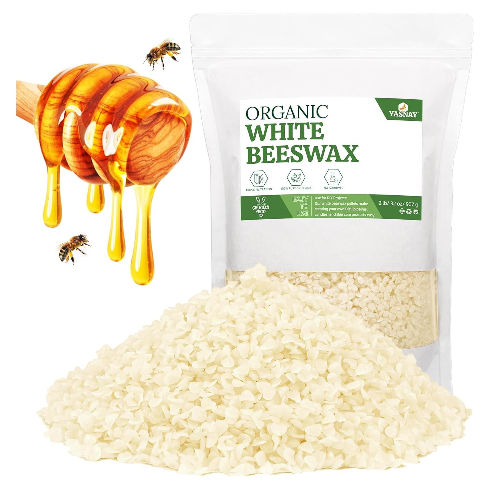 Pellets de Cera de Abeja Orgánica YASNAY 0.90 kg para DIY