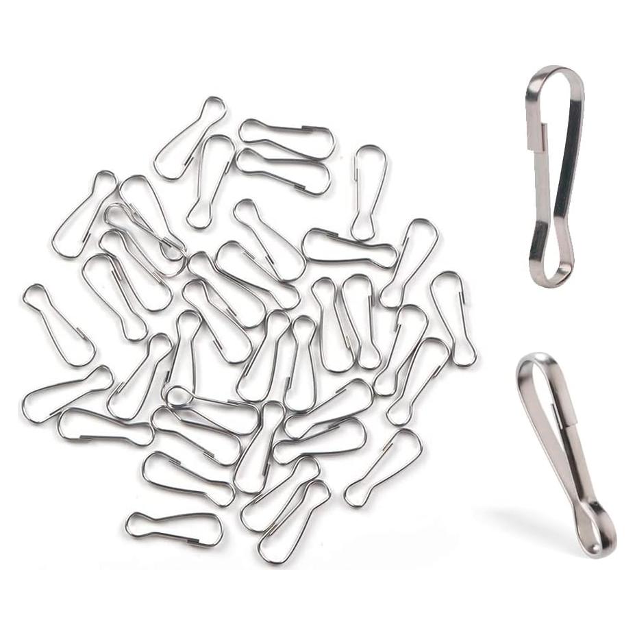 100 Ganchos de Resorte Acero Inoxidable 304 Wayilea 25mm