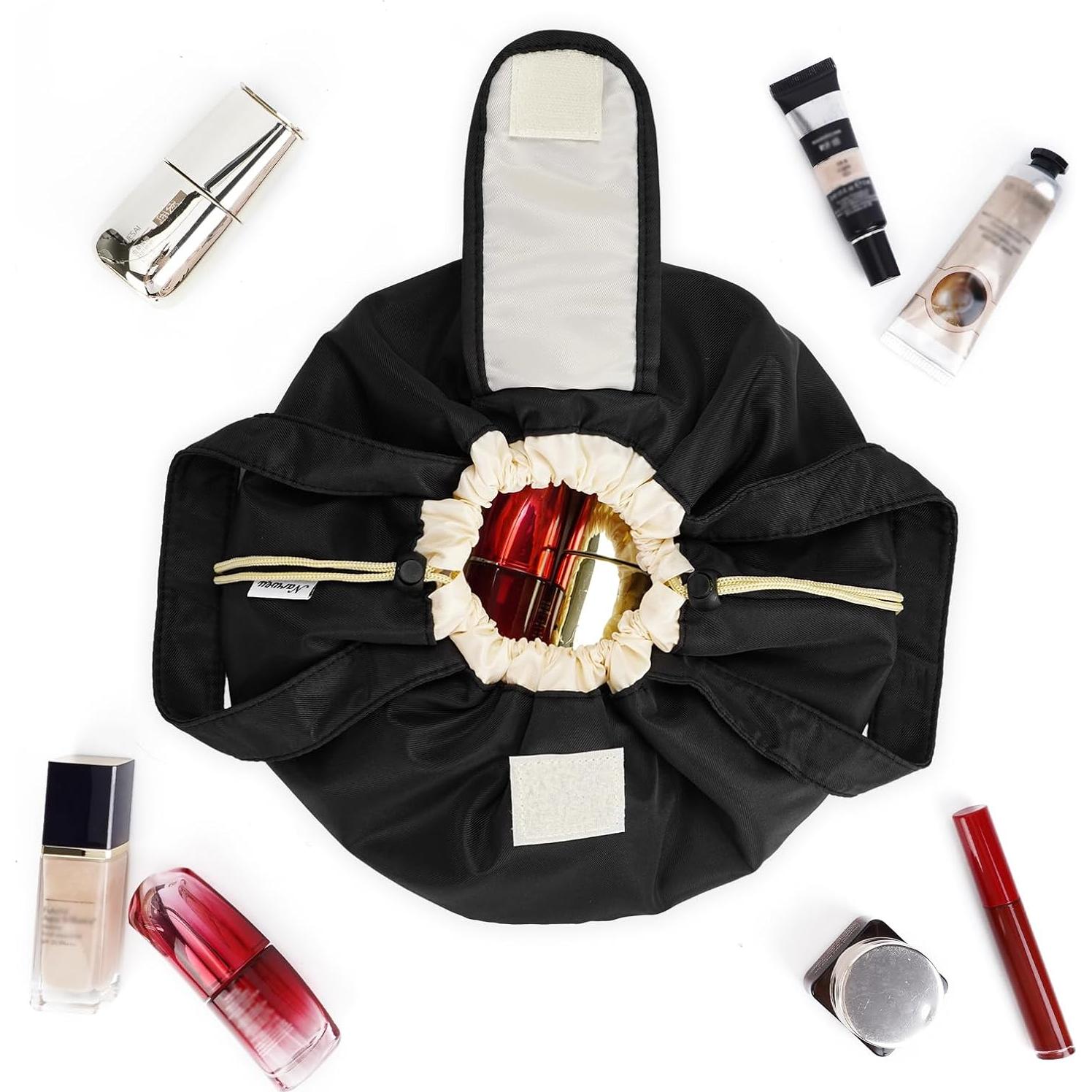 Bolsa de Maquillaje Narwey Barrel Grande Negra 28x16x30cm