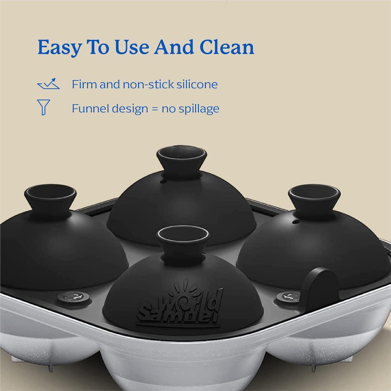 Bandejas de Hielo de Silicona Samuelworld - Combo 4 Esferas y 6 Cubos