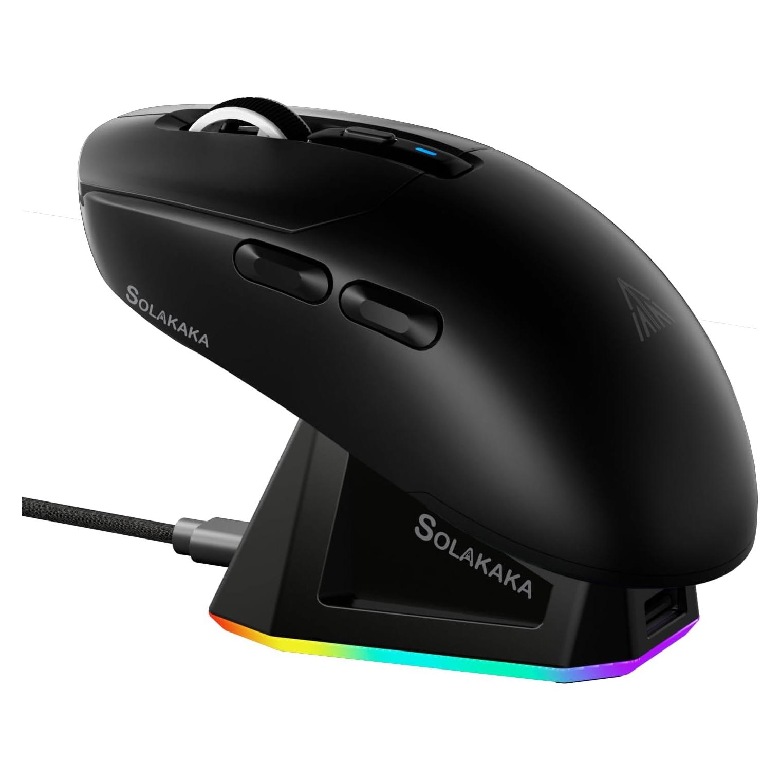 Ratón Gaming Inalámbrico SOLAKAKA SM820 24000 DPI RGB
