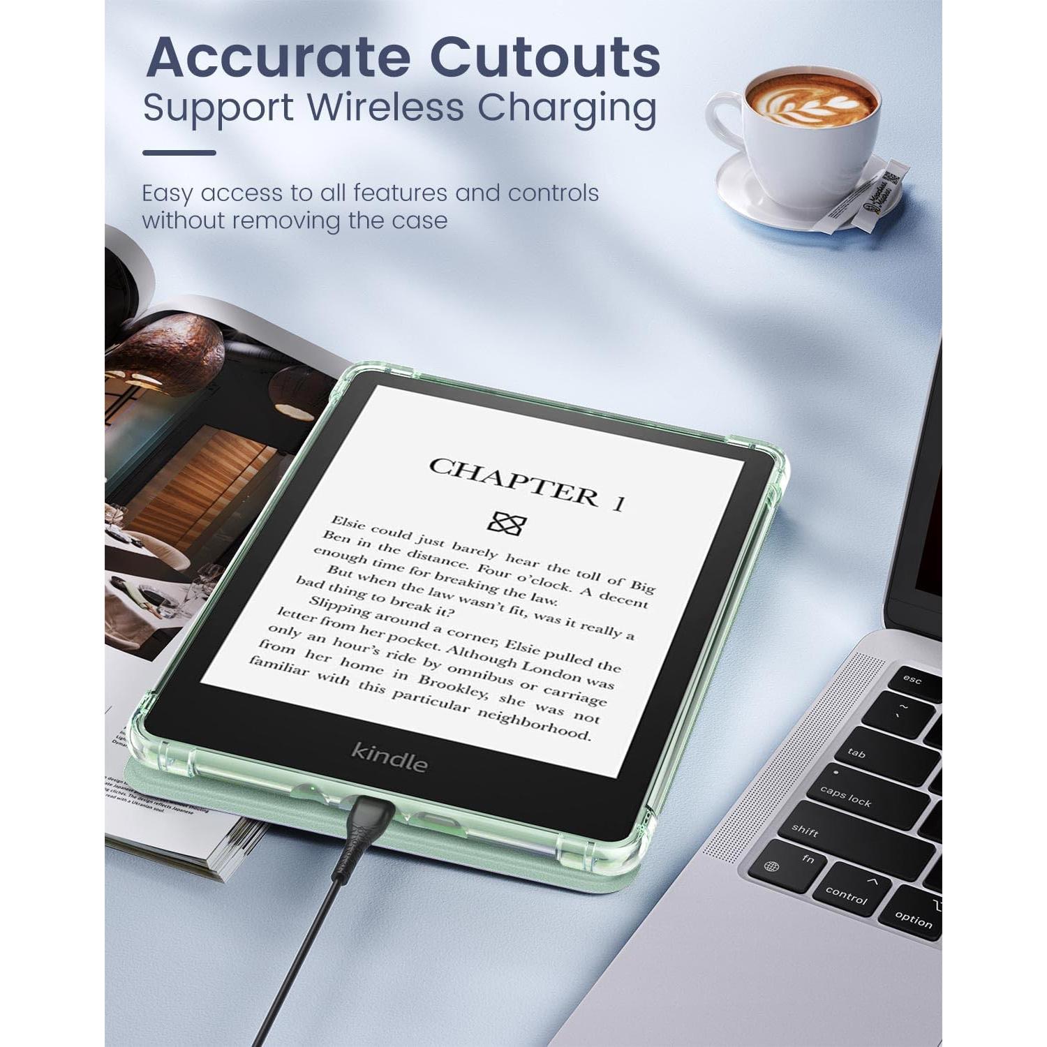 Funda MoKo para Kindle Paperwhite 6.8" 11ª Gen 2021 TPU Verde