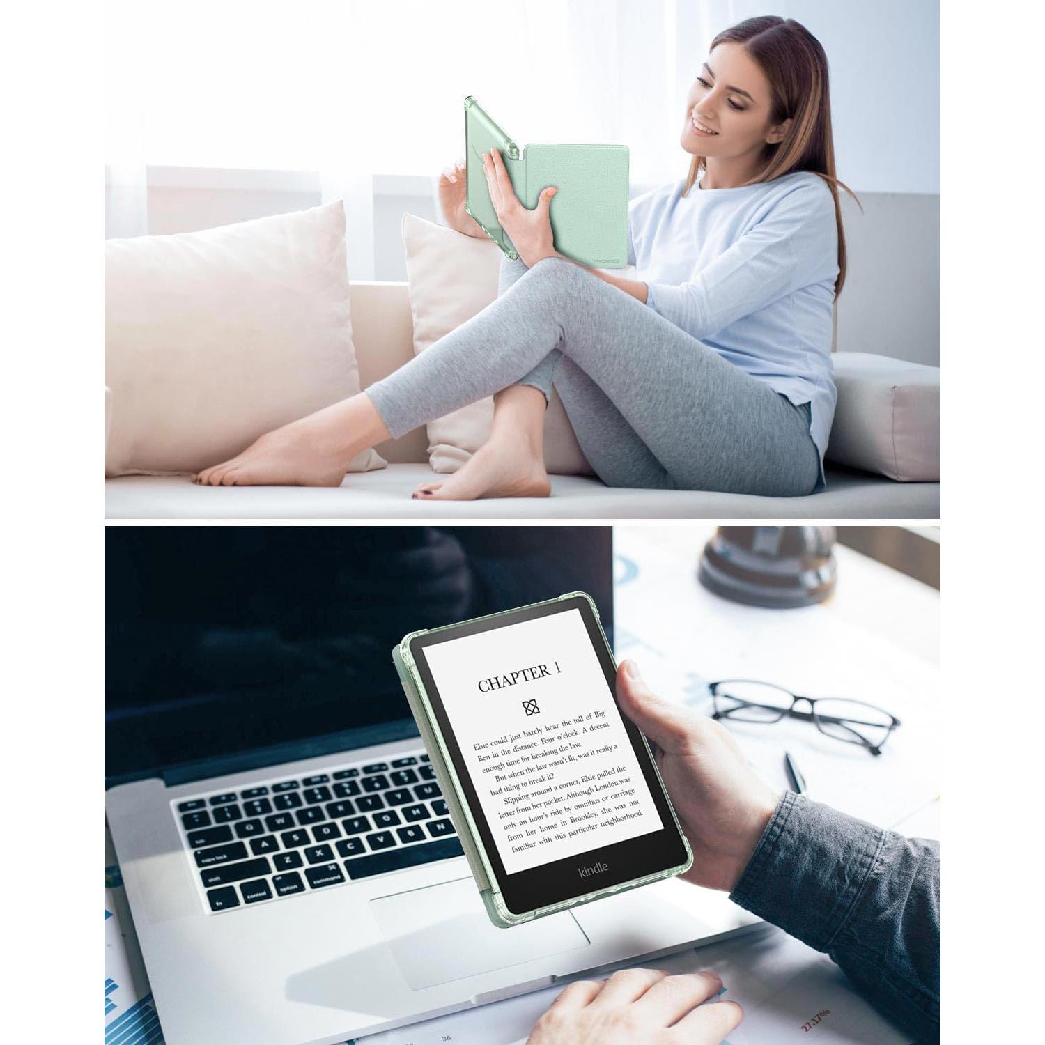 Funda MoKo para Kindle Paperwhite 6.8" 11ª Gen 2021 TPU Verde