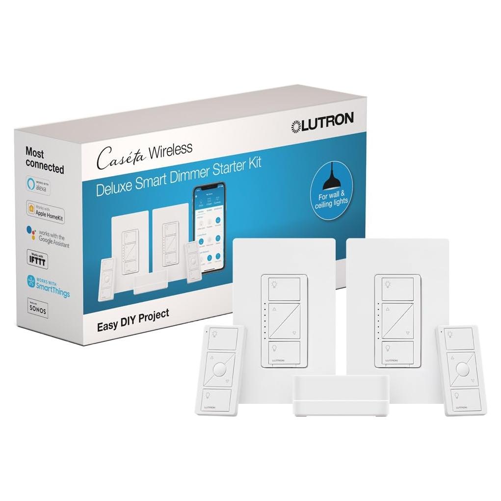Kit Regulador Inteligente Lutron Caseta Original 150W con Hub