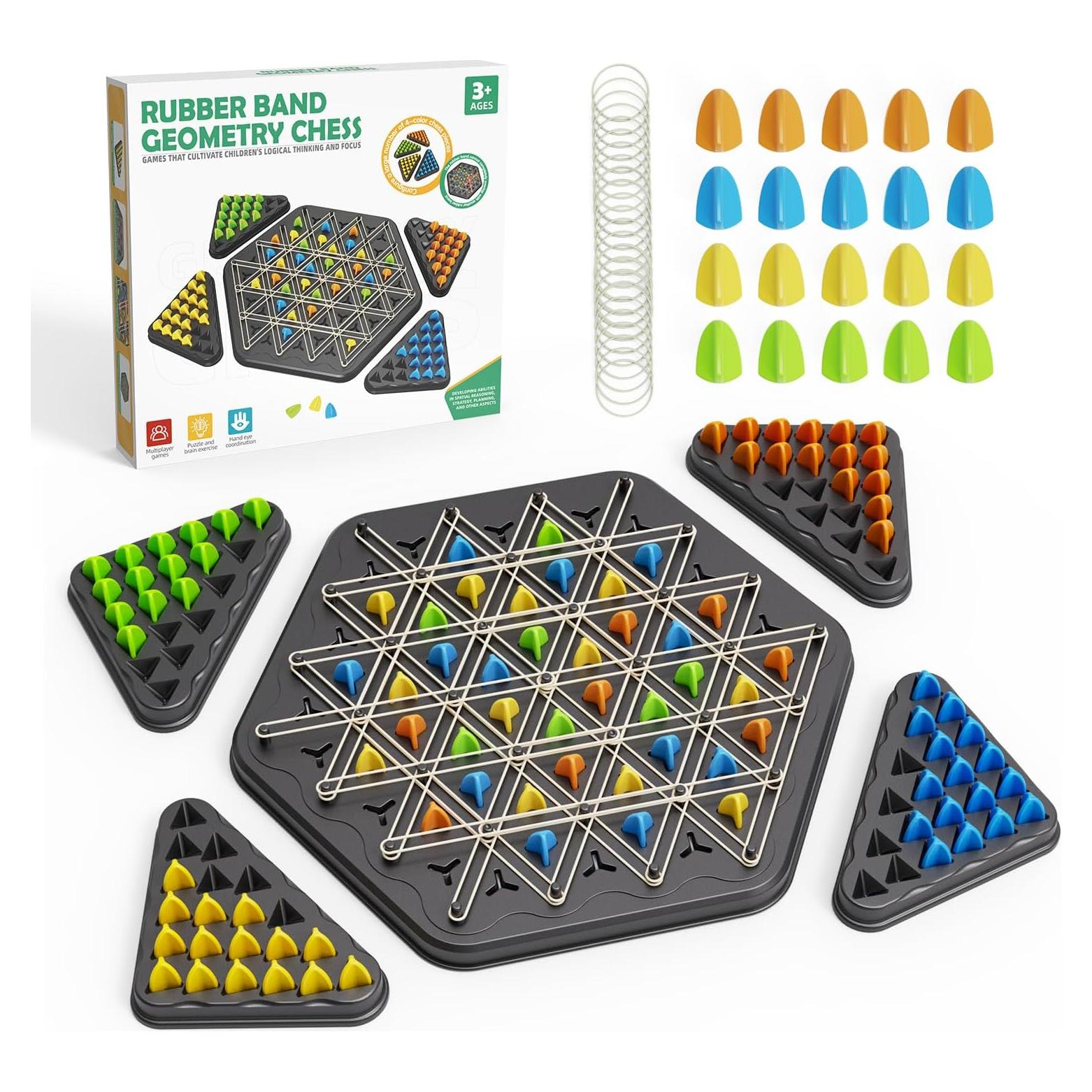 Juego de Ajedrez en Triángulo de Cadena Hcusus - 2 a 4 Jugadores