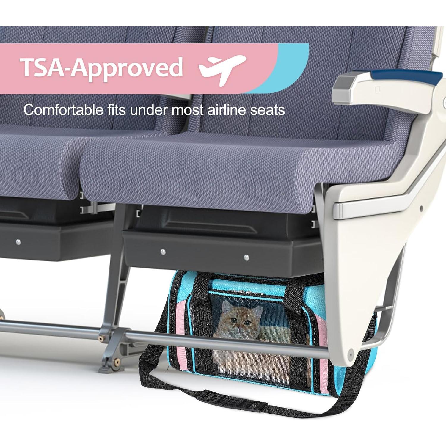 Transportadora de Mascotas Discala 43x28x28 cm Azul y Rosa