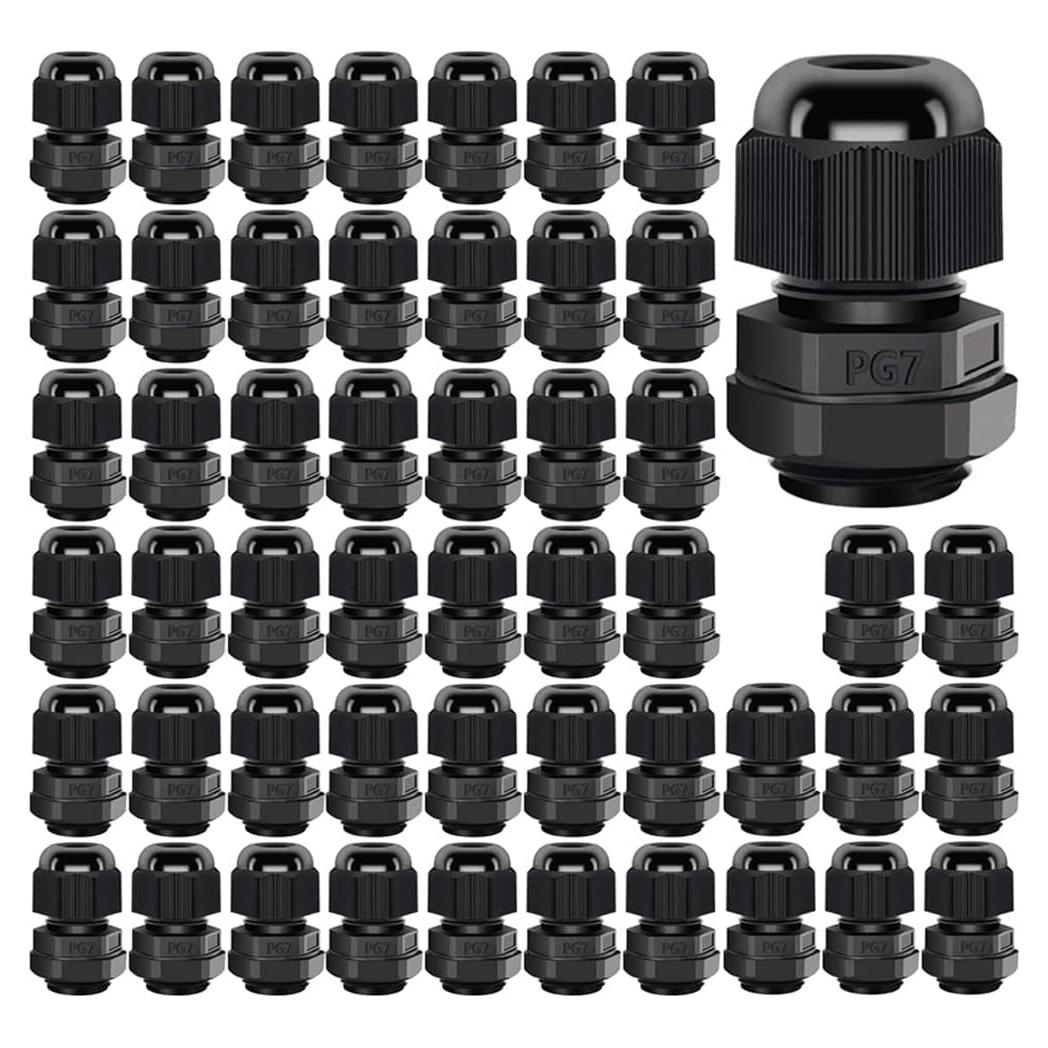Juntas de Cable PG7 Gebildet Impermeables 3-6.5mm Paquete 50