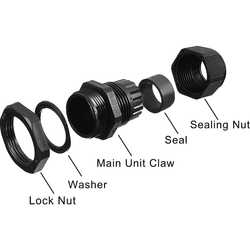 Juntas de Cable PG7 Gebildet Impermeables 3-6.5mm Paquete 50