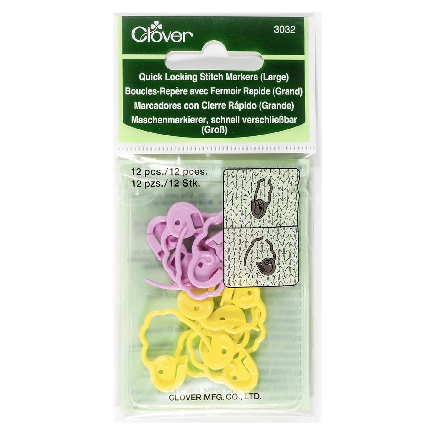 Marcadores de Puntos de Cierre Rápido Clover 12 Unidades