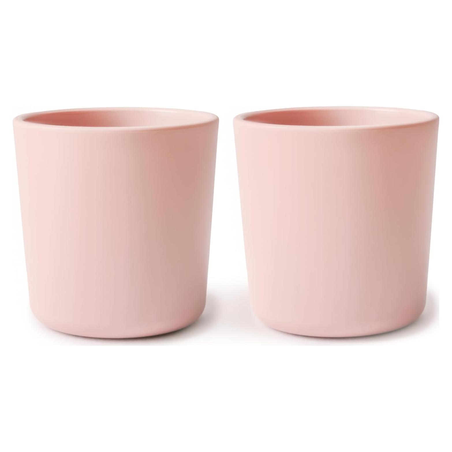 Set de 2 Tazas de Vajilla Mushie para Niños Sonrosadas