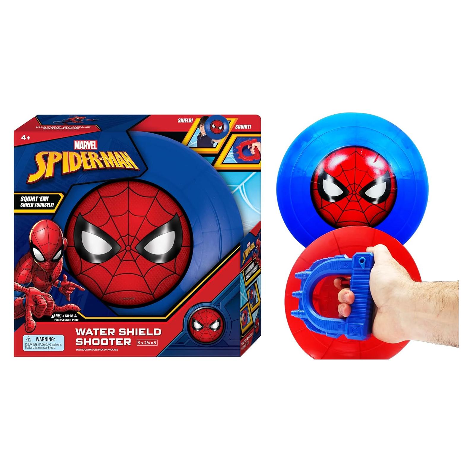 Pistola de Agua Spiderman JA-RU con Escudo - Juguete para Niños 4+