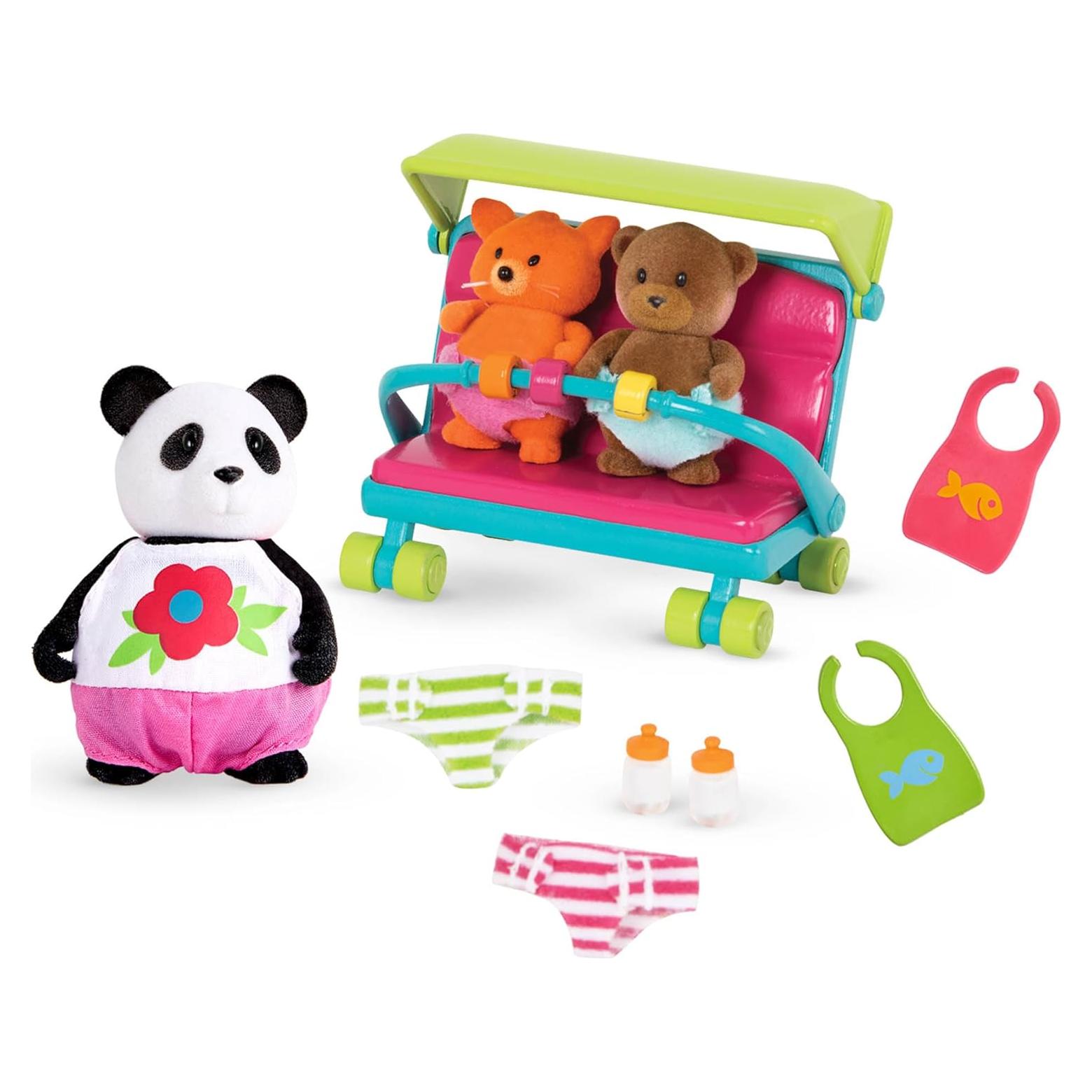Set de Niñera Li'l Woodzeez con 14 Piezas y Panda